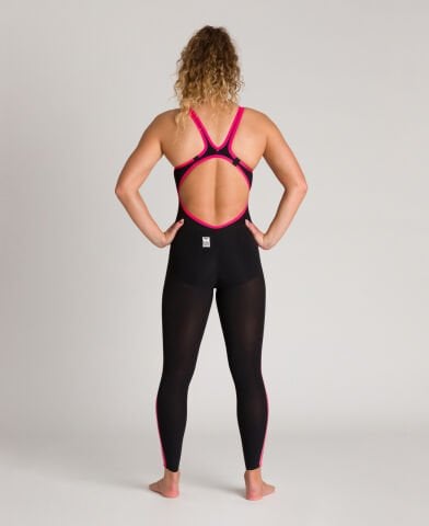 POWERSKIN R-EVO OW WOMAN OB AÇIKSU MAYOSU / BLACK-FLUO RED