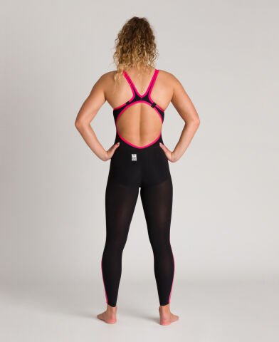 POWERSKIN R-EVO OW WOMAN OB AÇIKSU MAYOSU / BLACK-FLUO RED