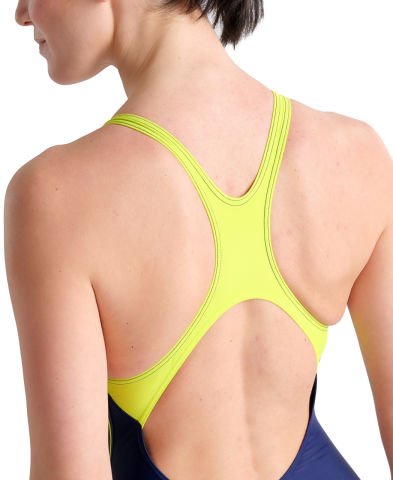 W SWIMSUIT SWIM PRO BACK GRAPHIC KADIN YÜZÜCÜ MAYOSU / NAVY-SOFT GREEN