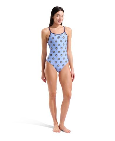 W ARENA SUNNY SWIMSUIT TIE BACK TURQUOISE MULTI-NAVY