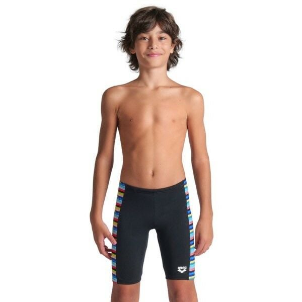 BOY'S ARENA RACING STRIPE SWIM JAMMER/BLACK ERKEK ÇOCUK MAYOSU