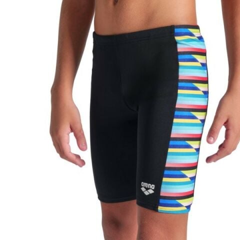 BOY'S ARENA RACING STRIPE SWIM JAMMER/BLACK ERKEK ÇOCUK MAYOSU
