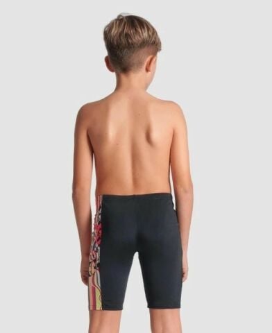 BOY'S ARENA PALETTE SWIM JAMMER/BLACK-CALYPSO CORAL MULTI ERKEK ÇOCUK MAYOSU