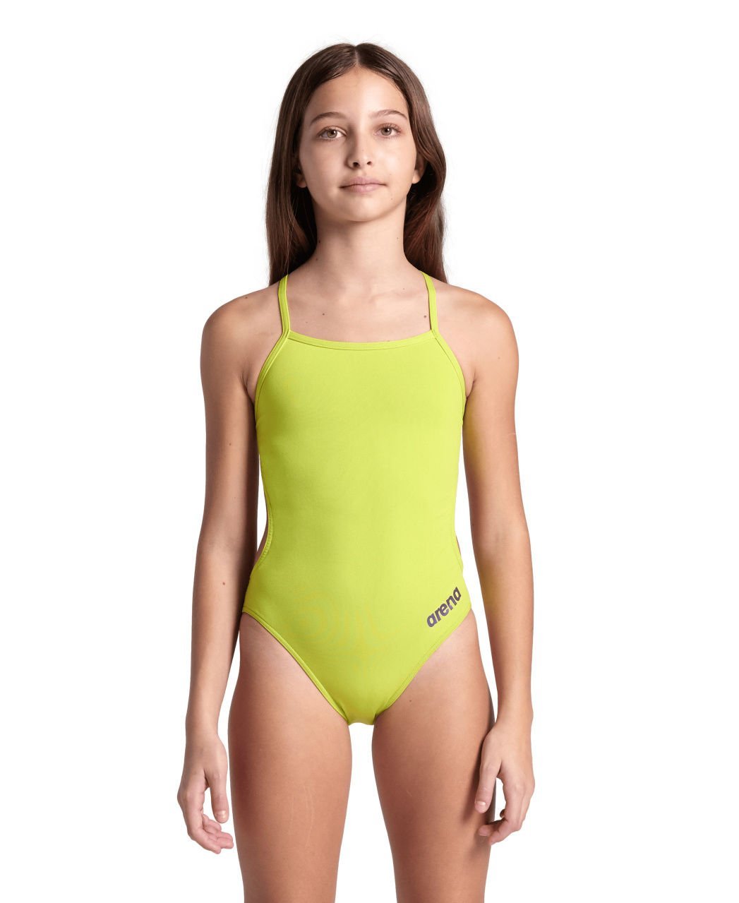 GIRL'S TEAM SWIMSUIT CHALLENGE SOLID/SOFT GREEN KIZ ÇOCUK YÜZME MAYOSU