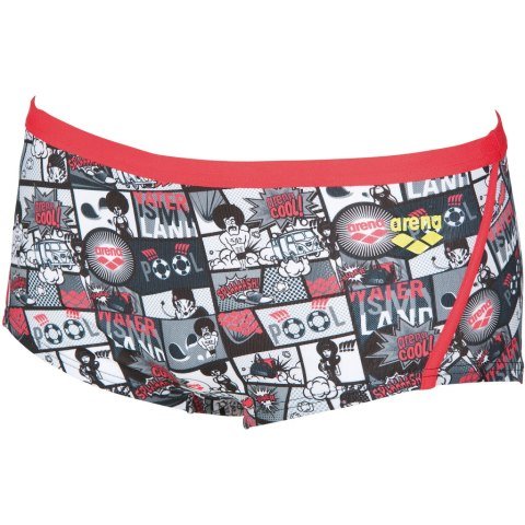 M COMICS LOW WAIST SHORT ERKEK YÜZÜCÜ MAYOSU  / FLUO RED-BLACK