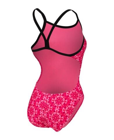 W ARENA FLORAL SWIMSUIT CHALLENGE BACK PINK kadın mayosu