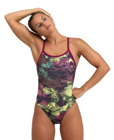 WOMENS ARENA HERO CAMO CHALLENGE BACK KADIN YÜZÜCÜ MAYOSU /BLACK