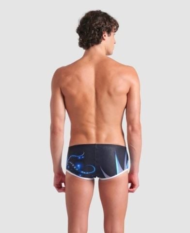 MEN'S ARENA ONE PRINT LOW WAIST SHORT/BLACK MULTI-WHITE ERKEK MAYOSU