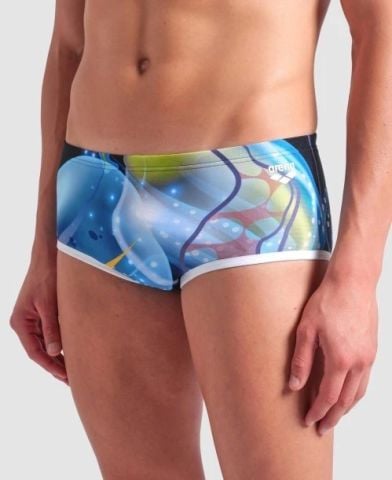 MEN'S ARENA ONE PRINT LOW WAIST SHORT/BLACK MULTI-WHITE ERKEK MAYOSU