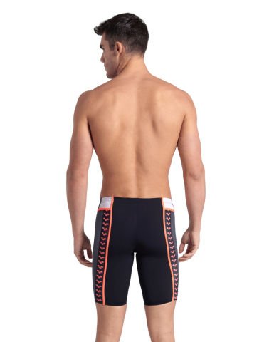 MEN'S ARENA ICONS SWIM JAMMER PANEL/BLACK-ASPHALT-WHITE-BRIGHT ORANGEERKEK MAYOSU