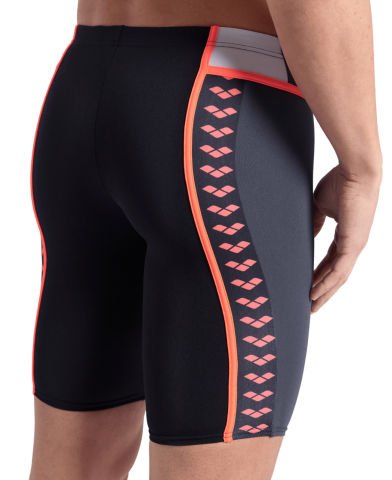 MEN'S ARENA ICONS SWIM JAMMER PANEL/BLACK-ASPHALT-WHITE-BRIGHT ORANGEERKEK MAYOSU