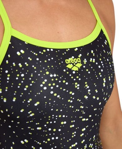WOMENS ARENA FIREWORKS CHALLENGE BACK KADIN YÜZÜCÜ MAYOSU /BLACK FLUO YELLOW
