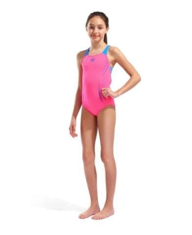 GIRLS ARENA POSEDONIA SWIM PRO BACK/SHOCKING PINK-BLUE RIVER