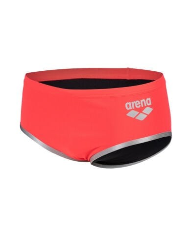 MENS ARENA ONE 12 CM SWIM BRIEFS BIG LOGO ERKEK YÜZÜCÜ MAYOSU / FLUO RED-SILVER