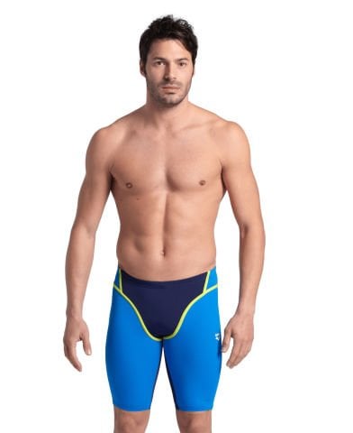 MEN'S ARENA ICONS SWIM JAMMER PANEL/NAVY-BLUE RIVER-WHITE-SOFT GREEN ERKEK MAYOSU