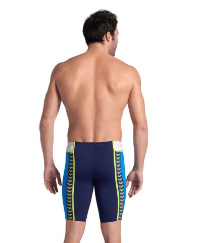 MEN'S ARENA ICONS SWIM JAMMER PANEL/NAVY-BLUE RIVER-WHITE-SOFT GREEN ERKEK MAYOSU