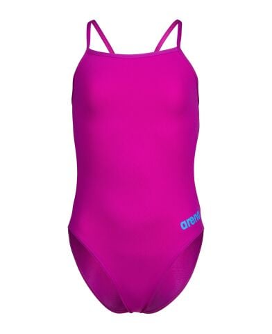 Arena Girls Team Swimsuit Challange Solid Fuşya Kız Çocuk Mayosu