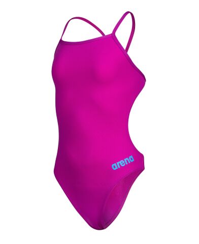 Arena Girls Team Swimsuit Challange Solid Fuşya Kız Çocuk Mayosu