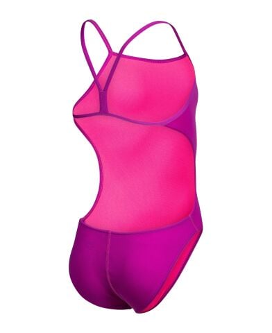 Arena Girls Team Swimsuit Challange Solid Fuşya Kız Çocuk Mayosu