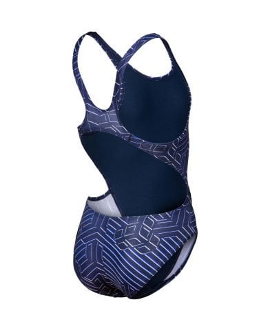 GIRLS ARENA KIKKO PRO SWIM TECH L KIZ ÇOCUK YÜZÜCÜ MAYOSU /NAVY MULTI
