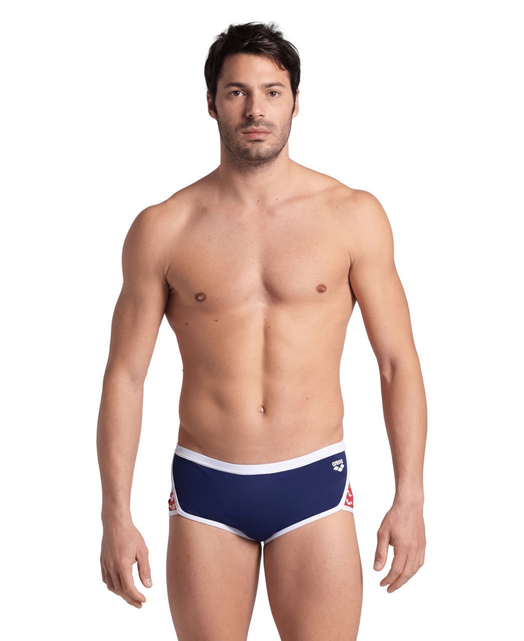 MEN'S ARENA ICONS SWIM LOW WAIST SHORT SOLID/NAVY-WHITE-RED-MULTI ERKEK DÜŞÜK BEL ŞORT MAYO