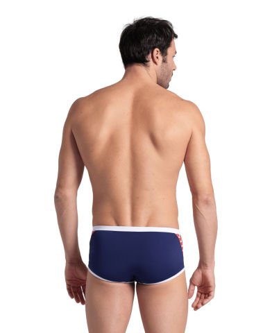 MEN'S ARENA ICONS SWIM LOW WAIST SHORT SOLID/NAVY-WHITE-RED-MULTI ERKEK DÜŞÜK BEL ŞORT MAYO