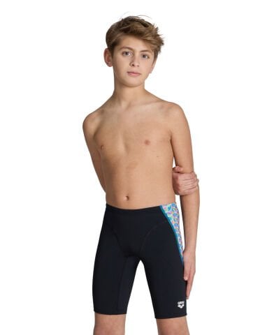 BOY'S ARENA STARFISH SWIM JAMMER / BLACK-WHITE MULTI