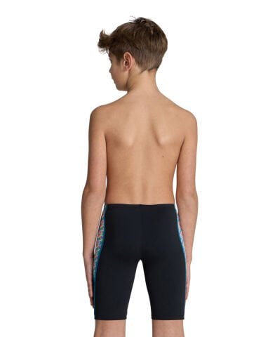 BOY'S ARENA STARFISH SWIM JAMMER / BLACK-WHITE MULTI