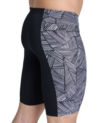 MEN'S ARENA OVERVIEW SWIM JAMMER/ BLACK-WHITE MULTI