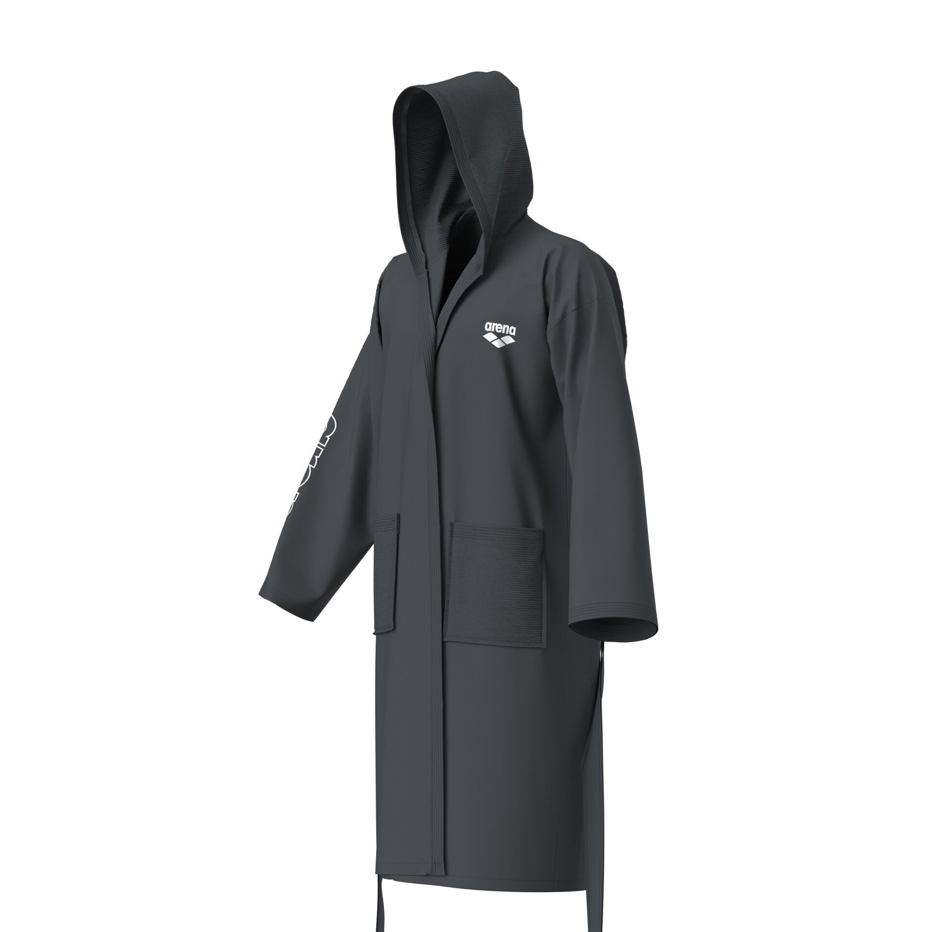 ARENA ZEAL ROBE/ASPHALT-WHITE YETİŞKİN BORNOZU