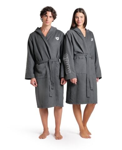 ARENA ZEAL ROBE/ASPHALT-WHITE YETİŞKİN BORNOZU