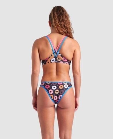 WOMENS ARENA DONUTS BIKINI BANDEAU FUNNY PRINTS Kadın Bikini Takımı