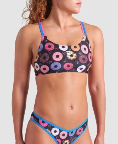 WOMENS ARENA DONUTS BIKINI BANDEAU FUNNY PRINTS Kadın Bikini Takımı