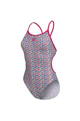 WOMEN'S ARENA STARFISH SWIMSUIT LACE BACK / ROSE-WHITE-MULTI