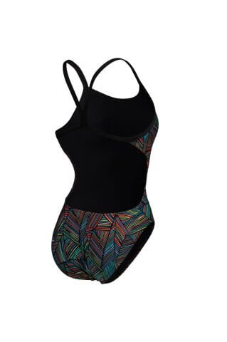 WOMEN'S ARENA OVERVIEW SWIMSUIT CHALLANGE BACK / BLACK-MULTI