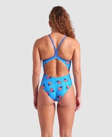 WOMENS ARENA MUSHROOMS LIGHTDROP BACK FUNNY PRINTS Kadın Mayosu
