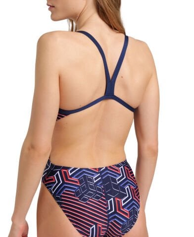 WOMEN'S ARENA KIKKO PRO SWIMSUIT CHALLENGE BACK / NAVY-TEAM REDWHITEBLUE