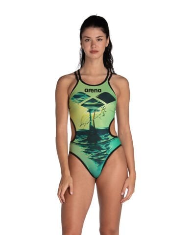 WOMEN'S ARENA ONE DOUBLE CROSS BACK / WATER DROP PRINT