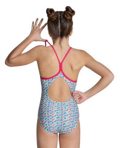 GIRL'S ARENA STARFISH SWIMSUIT LIGHT DROP BACK /ROSE-WHITE-MULTI