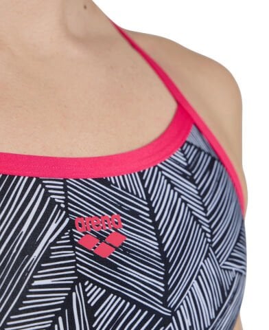 WOMEN'S ARENA OVERVIEW SWIMSUIT CHALLANGE BACK /ROSE-WHITE-MULTI