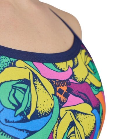 WOMEN'S ARENA ROSE PARADE SWIMSUIT LIGHT / FREAK ROSE MULTI-NAVY