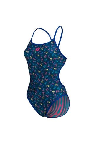 WOMEN'S ARENA REVERSIBLE SWIMSUIT CHALLANGE BACK / ROYAL-MULTI