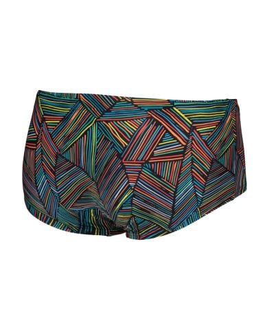 MEN'S ARENA OVERVIEW SWIM LOW WAIST SHORT / BLACK-MULTI