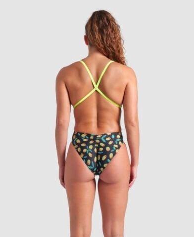 WOMENS ARENA OLIVES XCRISS CROSS BACK FUNNY PRINTS Kadın Mayosu