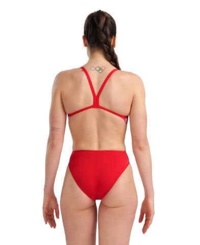 WOMENS SWIMSUIT CHALLENGE BACK MARBLED KADIN YÜZÜCÜ MAYOSU /RED MULTI