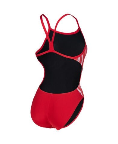 WOMENS SWIMSUIT CHALLENGE BACK MARBLED KADIN YÜZÜCÜ MAYOSU /RED MULTI