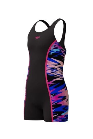 Girls Hyperboom Splice Muscleback Legsuit Black/Pi