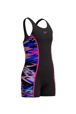 Girls Hyperboom Splice Muscleback Legsuit Black/Pi