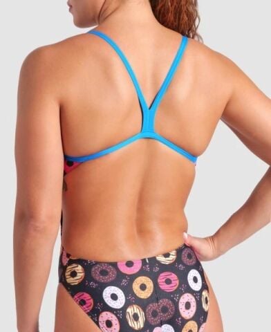 WOMENS ARENA DONUTS CHALLANGE BACK FUNNY PRINTS kadın mayosu