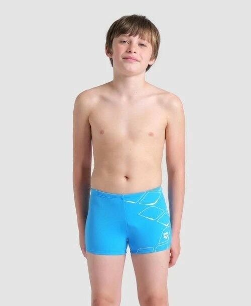 BOY'S ARENA LOSANGE GRAPHIC SWIM SHORT/TURQUOISE